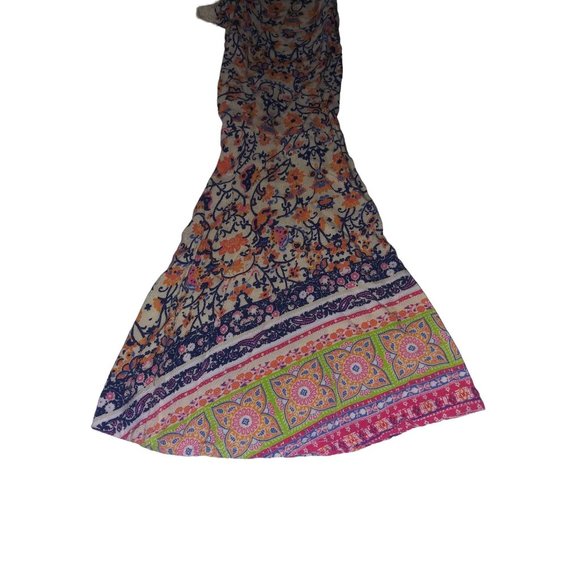 Allison Brittney Boho Floral Print Midi Dress Tunic Women's Size Medium - Picture 4 of 15